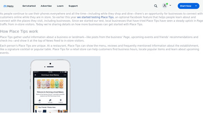 Facebook Place Tips image