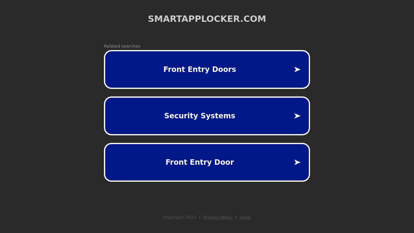 Smart App Locker Landing page