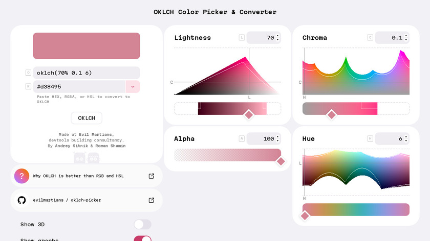 OKLCH Color Picker & Converter Landing Page