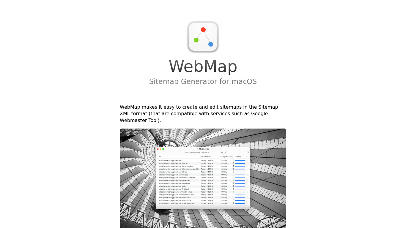WebMap Landing page