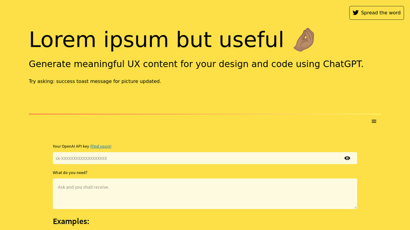 UsefulLoremIpsum Landing Page