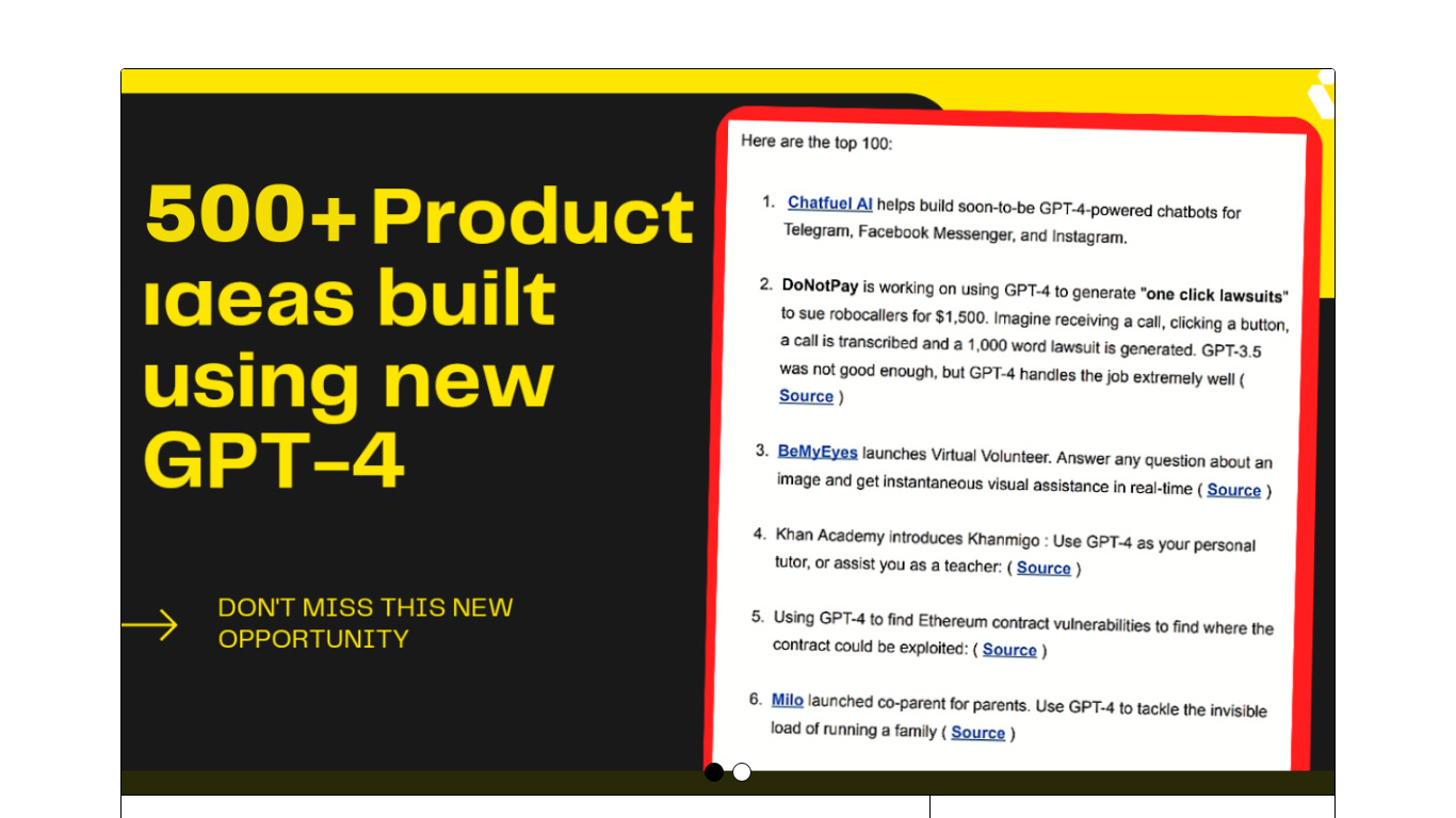 GPT-500 Landing page
