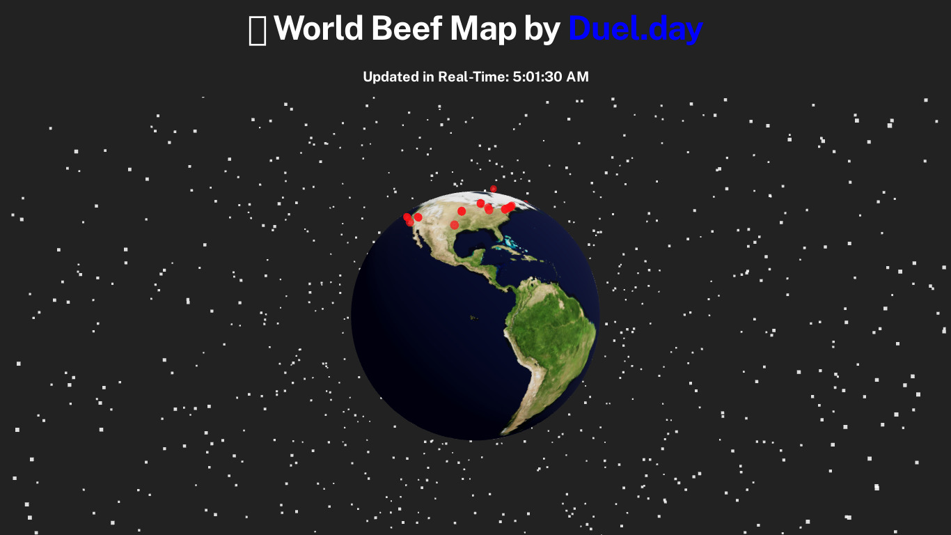 World Beef Map Landing page