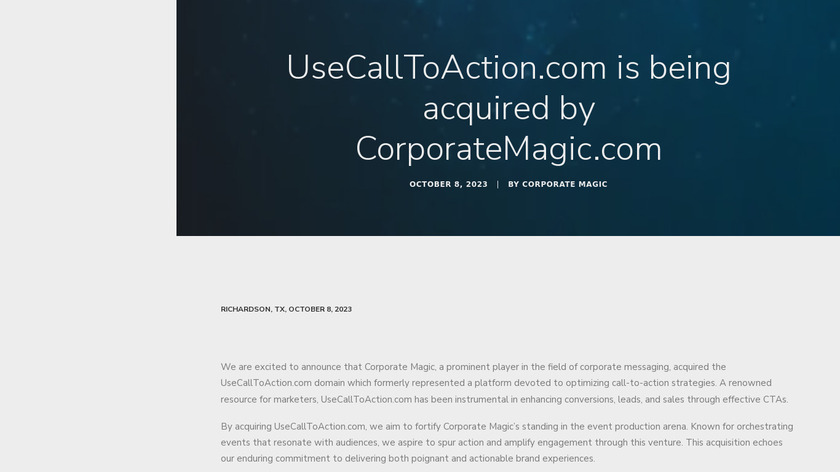 Call To Action Landing Page