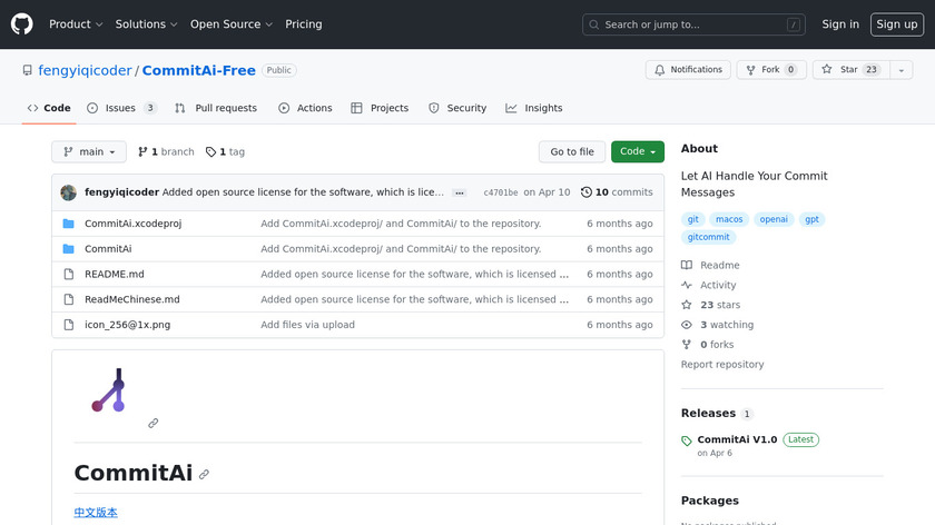 CommitAi Landing Page