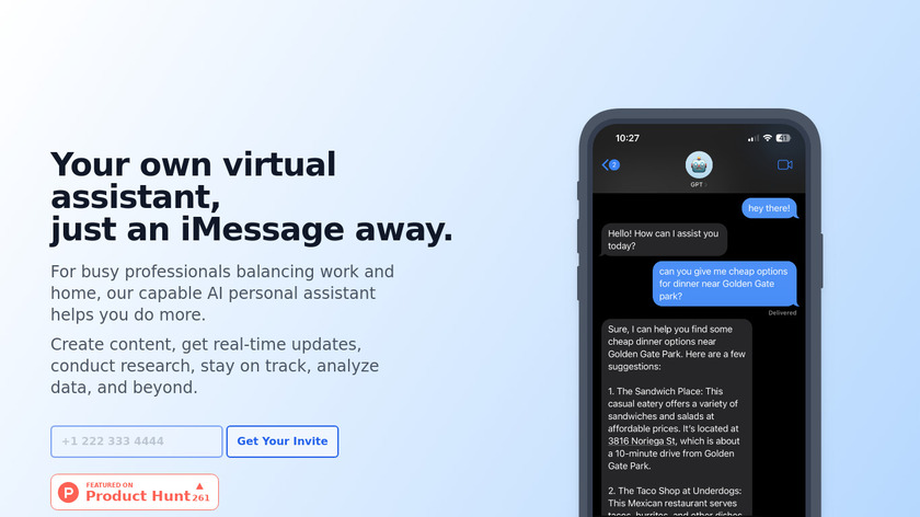 iChatWithGPT Landing Page
