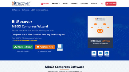 BitRecover MBOX Compress Wizard image
