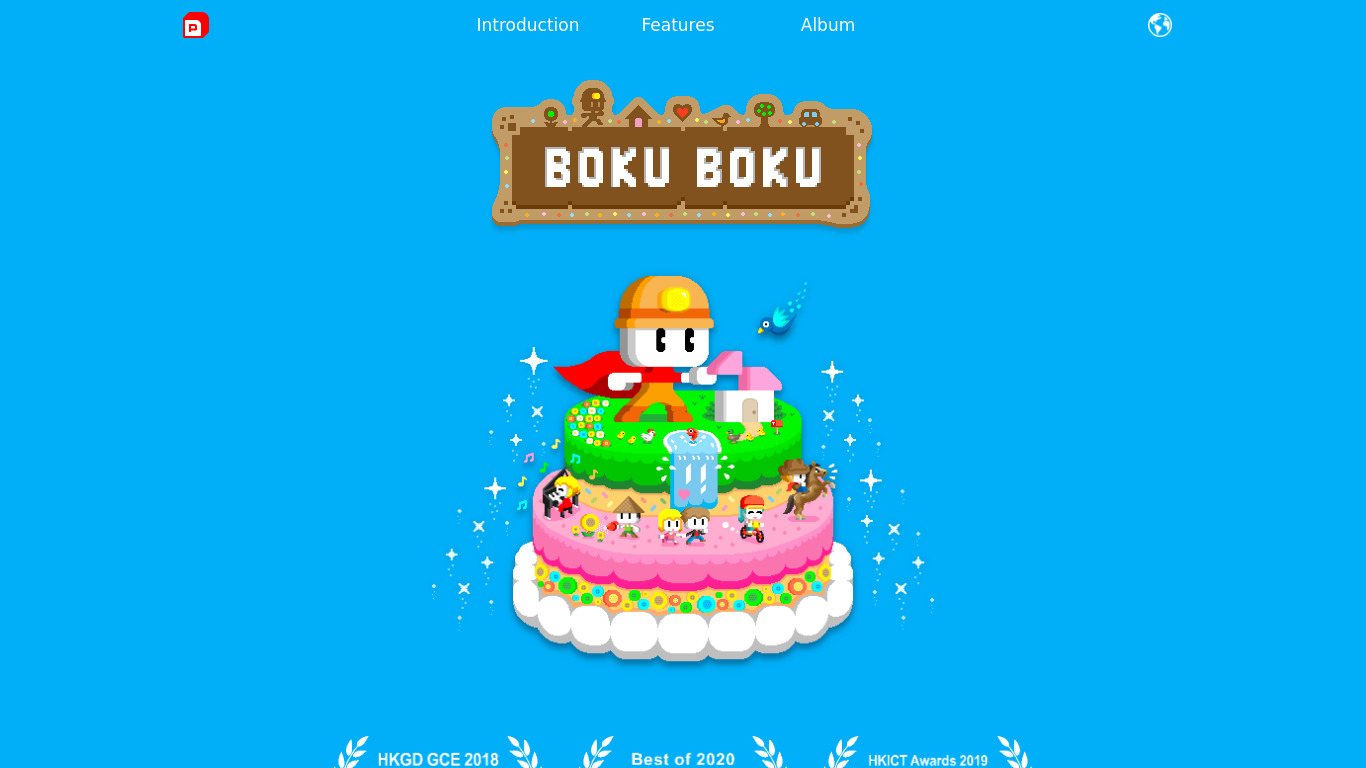 Boku Boku Landing page