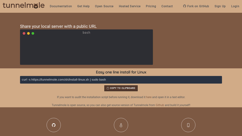 Tunnelmole Landing Page