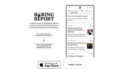 Boring Report: News by AI image
