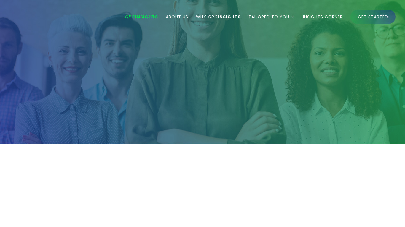 OrgInsights Landing page