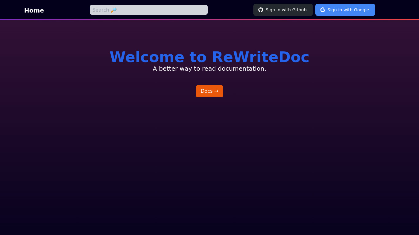 ReWrit Landing page