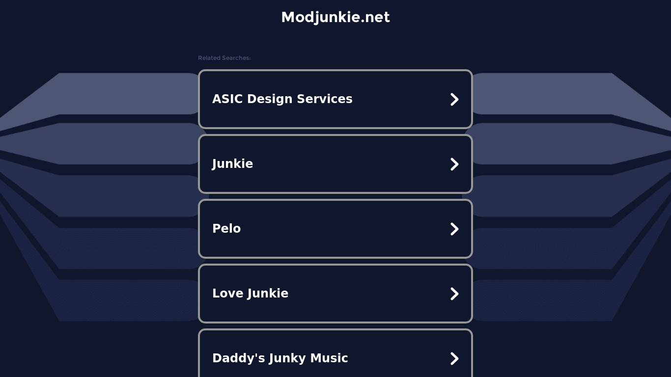 ModJunkie.net Landing page