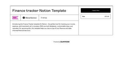 Finance tracker template for Notion image