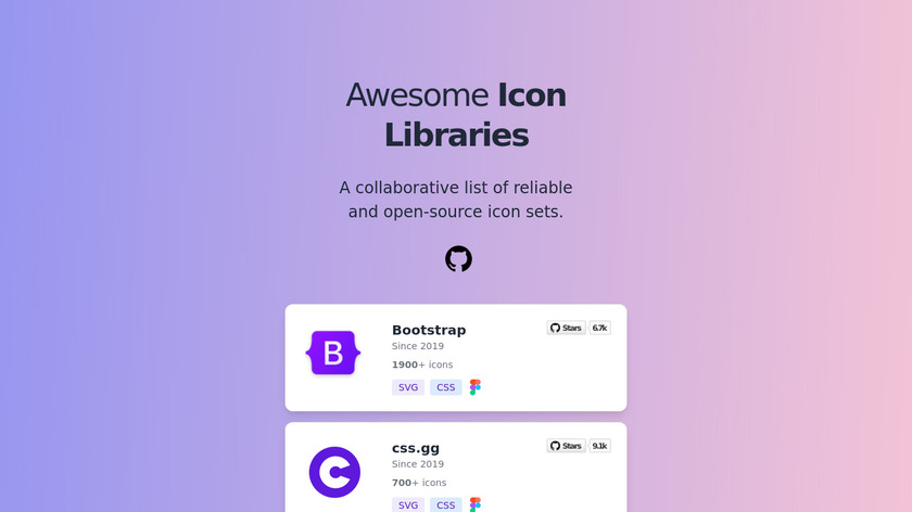 Awesome Icon Libraries Landing Page