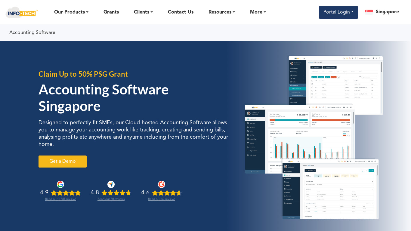 Accounting Software Singapore | Info-Tech Landing page
