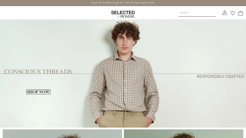 Selected Homme Landing Page