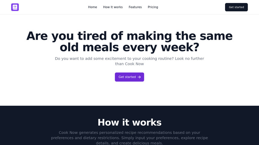 Cook Now Landing Page