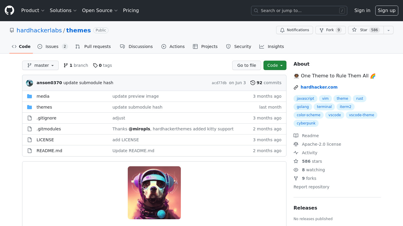 HardHacker Theme for many Apps Landing page