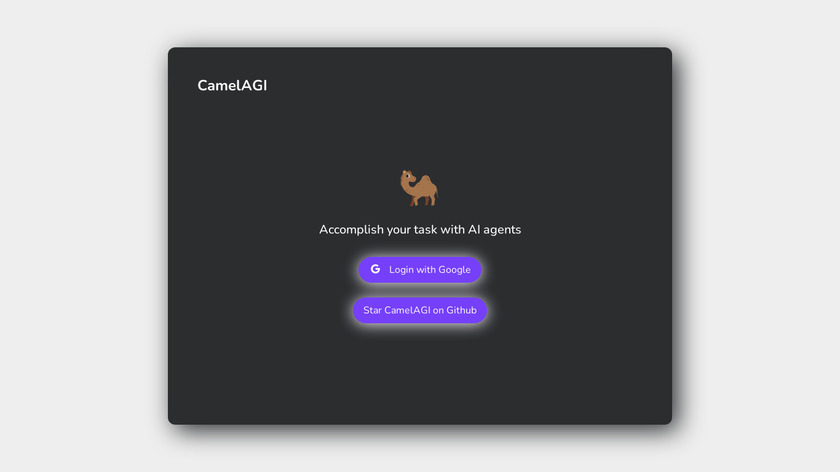 Camel AGI Landing Page