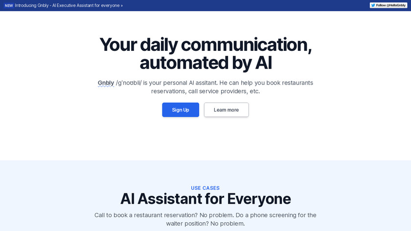 Gnbly Landing Page