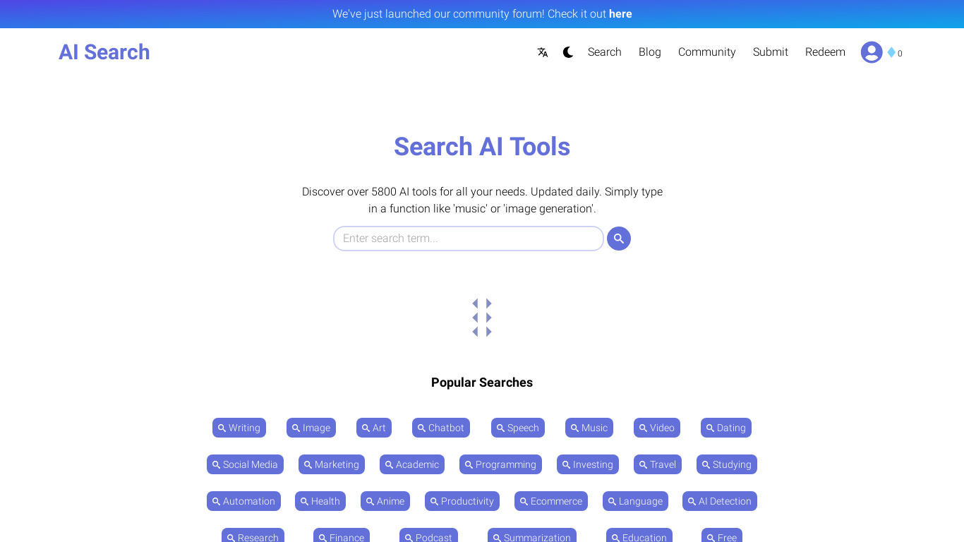 AI-Search.io Landing page