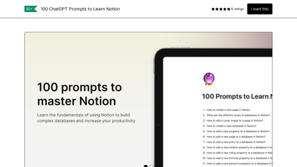 100 Prompts to Learn Notion image