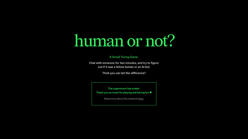 Human or Not? Landing Page
