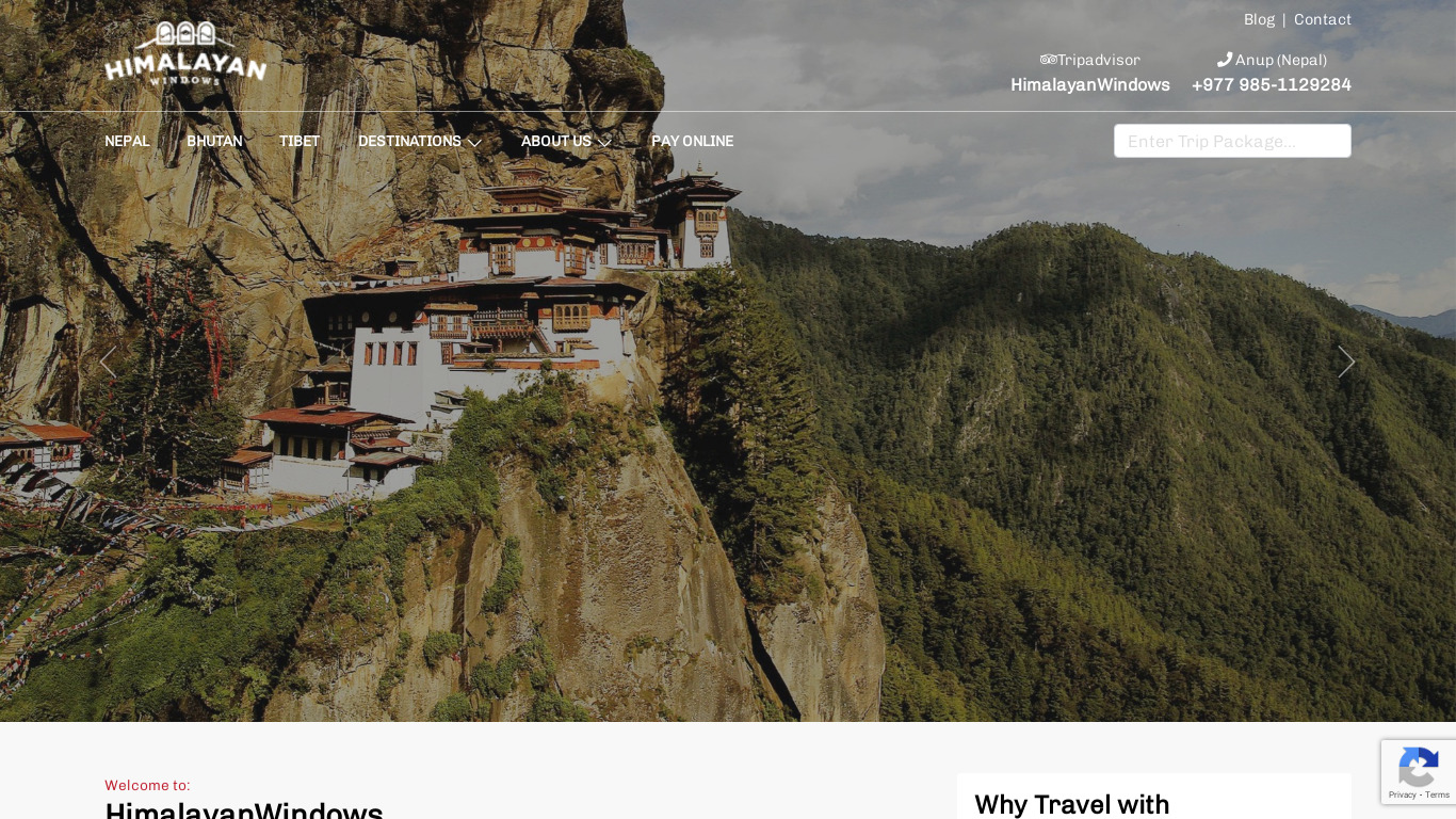 HimalayanWindows Landing page