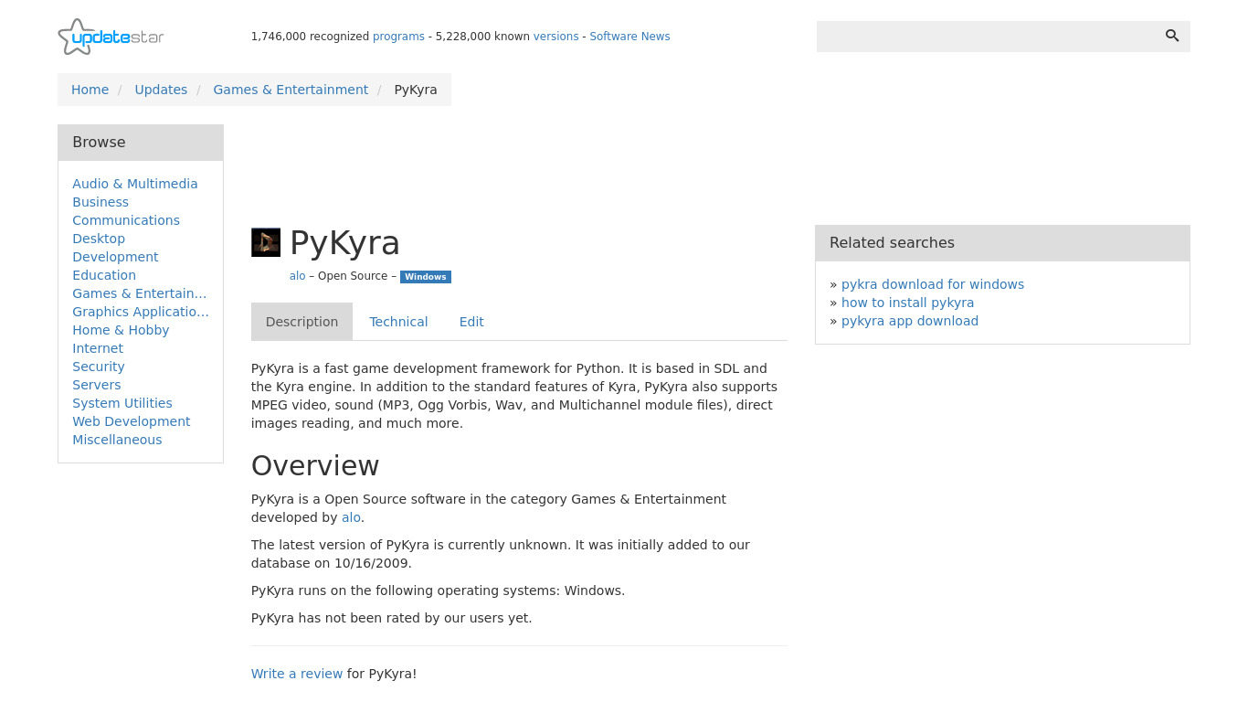 PyKyra Landing page