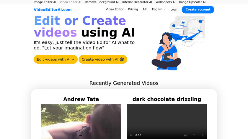 Video Editor AI Landing Page