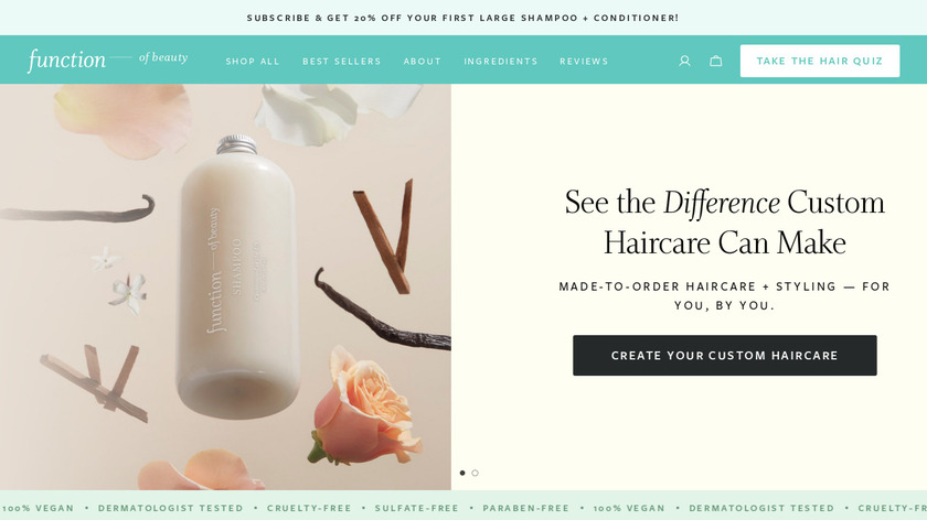 Function of Beauty Landing Page