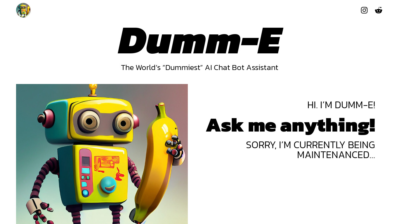 Dumm-E Landing page