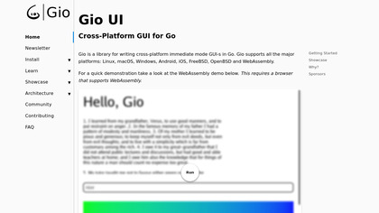Gio UI screenshot