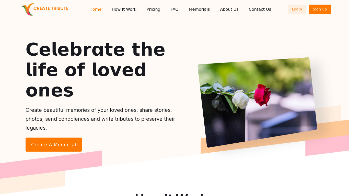 Create Tribute Landing page