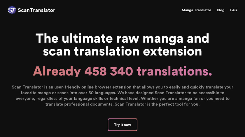 Scan Translator Landing Page
