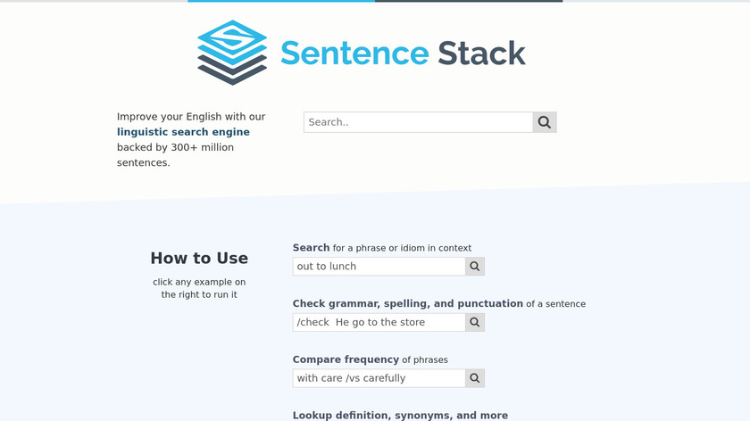 Sentence Stack Landing Page
