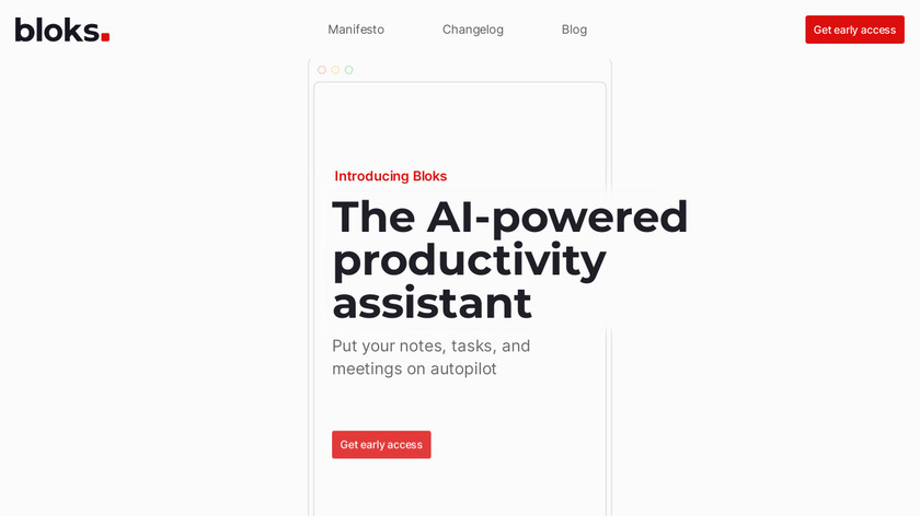 Bloks Landing Page