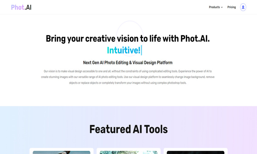 Phot.ai Landing Page