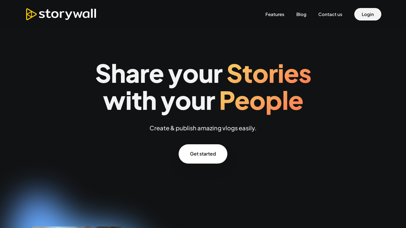 StoryWall Landing page