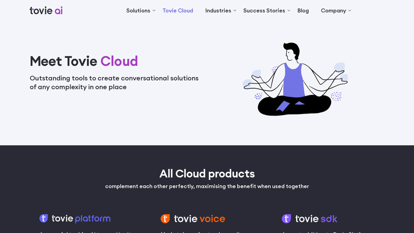 Tovie Cloud Landing Page