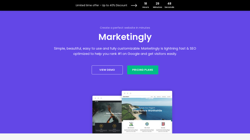 Marketingly WordPress Theme Landing Page