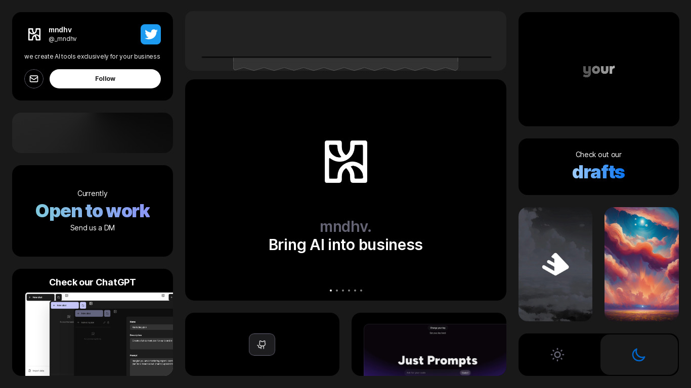 mndhv Landing page