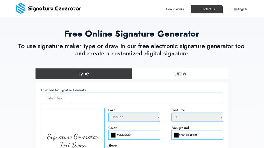 Online Signature Generator Tool Landing Page