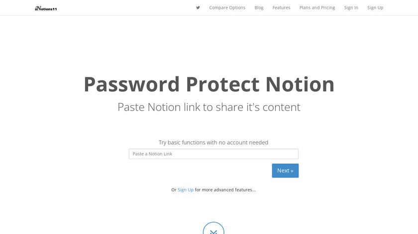 Notions11 Landing Page