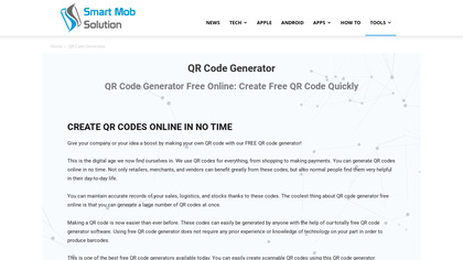 Smart Mob QR Code Generator screenshot
