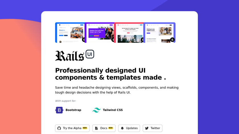 Rails UI Landing Page