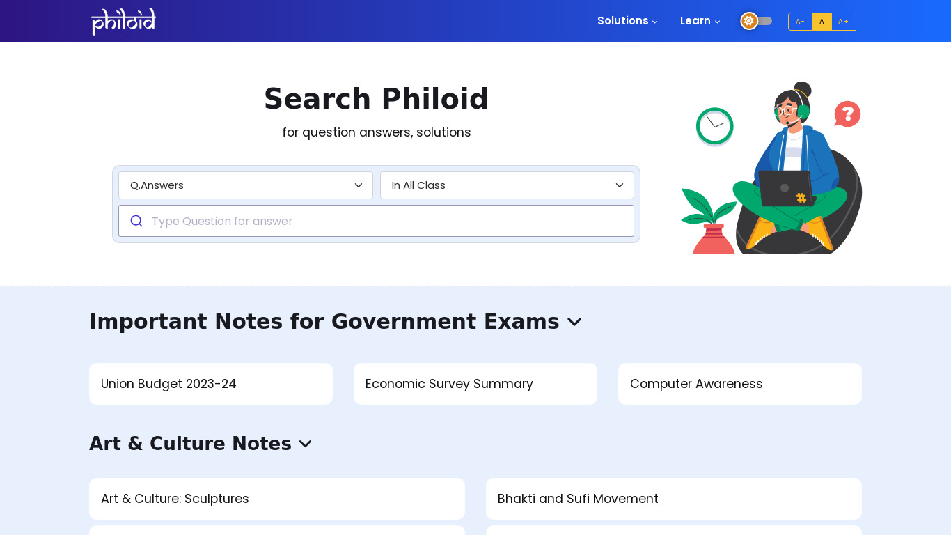 Philoid Landing page
