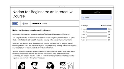 Notion for Beginners: Interactive Course image