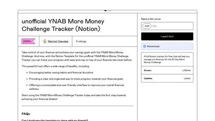 unofficial YNAB More Money Tracker image